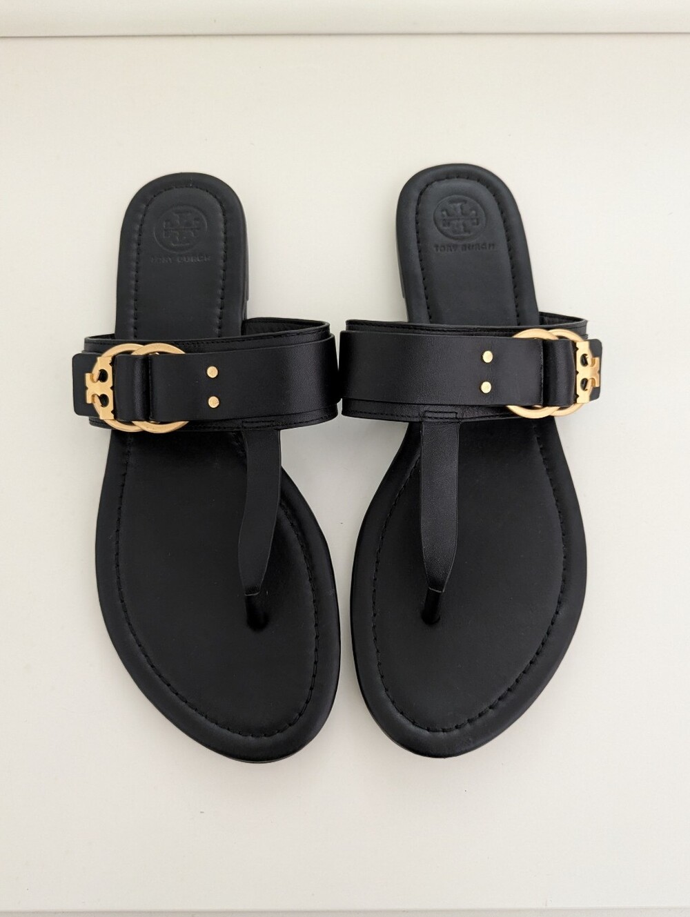 EUC! Tory Burch Marsden Sandal In Black Leather Size 10.5